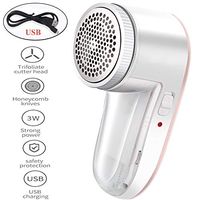 Fabric Shaver Rechargeable, Lint Remover Fabric Defuzzer Electric Fuzz Pills Remover Blades Quickly & Effectively for Sweater, Clothes, Couch, Socks, Blanket, Curtain, Wool, Cashmere (Pink-3)