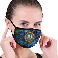 YOFFYO Fashion Face Covers Earloop Half Face Mouth Cover for Pollen Smog Cleaning, Women Men Kids - Healthy (Trippy Flower Mouth Cover)