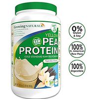 Growing Naturals | Plant Based Protein, Gold Standard Raw Pea Protein Powder | Vanilla Blast | Non-GMO, Vegan, Gluten-Free, Keto Friendly, Shelf-Stable | 2LB