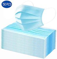 Disposable Face Protector With Elastic Ear Loops,3-Ply Not-woven Breathable Comfortable Safety Shields,dustproof Air Pollution Protector Mouth Cover 50 PCS