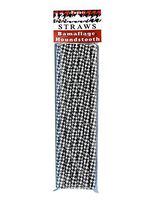 Houndstooth Drinking Straws (Black and White Check, 12 Pack) Alabama Houndstooth Collection by Havercamp