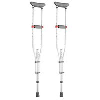 YMXLJJ Portable Crutches Aluminum Height Adjustable Cane with Belt Comfortable Underarm Pad and Handle Suitable for Men and Women with Disabilities
