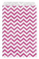 100 Bags Flat Plain Paper or Patterned Bags for Candy, Cookies, Merchandise, pens, Party Favors, Gift Bags (Pink, 4" x 6")