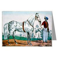 12 Note Cards set of Currier and Ives of M.H. Rockwells horse Alexander 1840