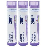Boiron Calcarea sulphurica 200ck, 80 pellets, homeopathic Medicine for pustular Acne, 3 Count
