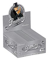 6 Smoking Brand Master Ultra Thin Ultra Slim Leaf King Size Cigarette Rolling Papers Packs (33 Leaves/Pack) + Beamer Smoke Sticker. For Legal Smoking Herbs, Rolling Tobacco, Herbal Mixes, Rollers, Ryo