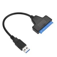 Adapter Cable,Usb3.0 Adapter Cable Converter 6Gbps Data Transmission for 2Tb 2.5 Inch HDD/SSD (Black)