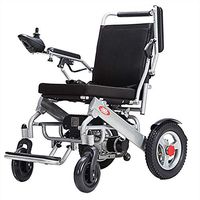 PLLP Medical Rehab Chair, Wheelchair,Heavy Duty Electric Wheelchair with Headrest, Foldable and 25Kg Lightweight Powered Wheelchair, Weight Capacity 120Kg,Removable Lithium Battery,Armrest Can Be LIF
