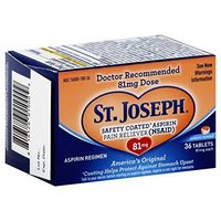 St. Joseph Pain Reliever, 81 mg, Enteric Coated Tablets, 36 ct.