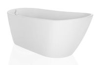 Empava 67" Luxury Freestanding Acrylic Soaking SPA Tub Modern Stand Alone Custom Contemporary Design Bathtub, White