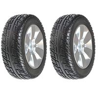 Pair of (2) 9" X 3" Black Jazzy Select Elite & Sport Solid Drive Tires whlasmb2017