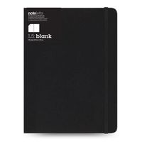 Letts Noteletts Universal Notebook, Large, Blank, Black, 8.87 x 6.5 Inches, 192 Pages (LEN5BBK)