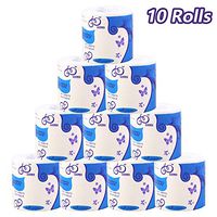 10 Rolls Toilet Paper Ultra Soft Silky & Smooth Professional Series Premium 3 Ply Toilet Paper Bulk Skin-Friendly Bath Tissue Paper Home Kitchen Commercial Toilet Tissue Highly Absorbent Hand Towels