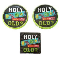 Age Humor Birthday Party Pack 9" Plates (16) Napkins (16) Party Bundle