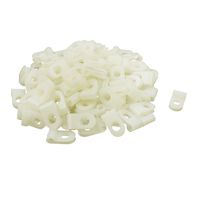 uxcell 100 Pcs UC-0 Plastic Wire Cord Clip Fixer Nylon Cable Clamp Fastener