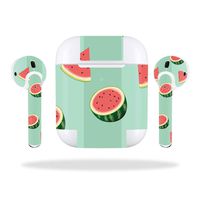 MightySkins Skin Compatible with Apple AirPods 2 (2019) - Watermelon Patch | Protective, Durable, and Unique Vinyl Decal wrap Cover | Easy to Apply, Remove, and Change Styles | Made in The USA