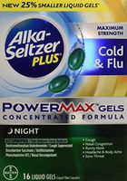 Alka Seltzer Plus Powermax Gels Night, 16 Count