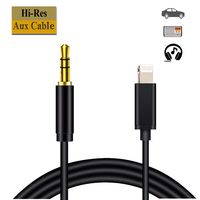 Aux Cable for Car, Aux Cable for Phone, 3.5mm Aux Stereo Audio Cable for Headphones, Home/Car Stereos and More Compatible with Phone 7/X/8/8 Plus/XS Max/XR (Black)