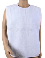Deluxe Terry Adult Bib - White (4Pk)