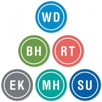 Personalized Bright Initial Seals - Set of 144 (2 Designs) Sticker Seals on 8-1/2" x 11" Sheet