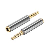 uxcell 3.5mm Stereo 4 Pole Male to 3.5mm Female Connector Audio Video Adapter Coupler Converter 2pcs