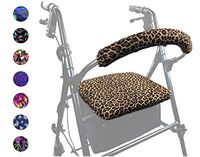 Crutcheze Leopard Rollator Walker Seat and Backrest Covers Designer Fashion Accessories Made in USA