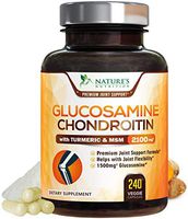Glucosamine with Chondroitin Turmeric MSM Supplement, Triple Strength Standardized 1500mg with Boswellia & Bromelain - Made in USA - for Healthy Joint Support & Comfort - 240 Capsules