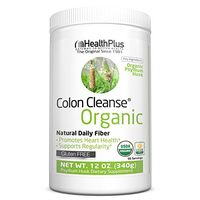 Health Plus Colon Cleanse - All Natural Daily Fiber, Detox, USDA & CCOF Organic Certified, Heart Healthy (12 Ounces, 56 Servings)