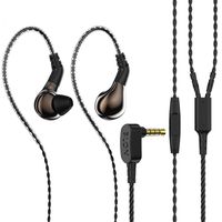 BLON BL-03 Earphones Yinyoo Blon 03 Hearphones Bass in-Ear Earphones Earbuds with 10mm Carbon Diaphragm Dynamic Driver and Detachable 2pins 0.78mm Cable(Brown with mic)