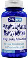 Phosphatidylserine 500mg Per Serving Memory Ultimate Plus Ginkgo and DMAE 100 Capsules Phosphatidyl Serine Helps Support Cognitive Health, Brain Function, Mental Clarity, and Focus