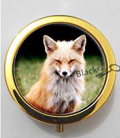 BlackKey Animal Fox 3-Compartment Decorative Pocket Gift Box Case Organizer for Pill, Color 2 -418