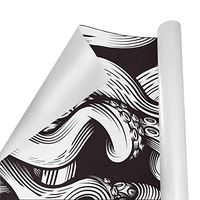 Gift Wrapping Paper Roll Octopus Black Background for Birthday,Holiday,Wedding,Baby Shower Gift Wrap - 3Rolls - 58inch x 23inch Per Roll