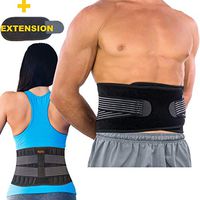 BodyMoves Back Brace Lumbar Support (SMALL) for men and women with Dual Adjustable Straps helps relieve Lower Back Pain Spasm Strain Herniated Disc Sciatica Scoliosis Disc Bulge Lifting (23"-28")