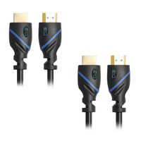 75 FT (22.8 M) High Speed HDMI Cable Male to Male with Ethernet Black (75 Feet/22.8 Meters) Built-in Signal Booster, Supports 4K 30Hz, 3D, 1080p and Audio Return CNE529684 (2 Pack)