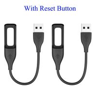 Azeho Charging Cables and Wall Charger Adapter for Fitbit Flex,with Reset Function, Replacement USB Charger Cable and Wall Charger for Fitbit Flex Band Sport Wristband Fit Bit Flex (2Pack,17cm)