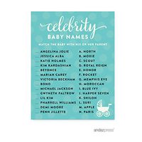 Andaz Press Baby & Co. Baby Shower Collection, Celebrity Name Game Cards, 20-pack