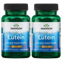 Swanson Lutein Eye Vision Retina Macula Health Supplement 40 mg 60 Softgels Sgels (2 Pack)