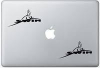 Swim Swimming Swimmer Water Sport LeporeDecals0521 Set Of Two (2x) , Decal , Sticker , Laptop , Ipad , Car , Truck
