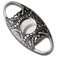 OLT- Smoking set Portable Cigar Cutter Stainless Steel Double Blade Guillotine Scissors for Most Size of Cigars, Animal face Style (Color : Silver)