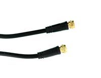 Leviton C5851-6GO RG59 Coaxial Cable with Molded on Gold F Connector Plugs on Each End, Black, 6-Foot