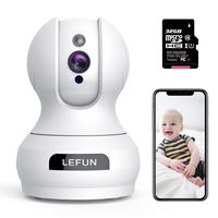 WiFi Camera - Lefun Home Indoor Security Camera with 32G Micro SD Card Surveillance Pet Dog Camera, Pan/Tilt/Zoom 2-Way Audio Remote Viewing Baby Monitor Motion Detect Night Vision Webcam
