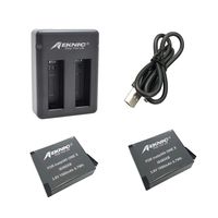 Meknic Replacement 1500mAh Battery(2 Pack) and Dual USB Battery Charger for Insta360 ONE X Camera(Charger+Two Batteries)