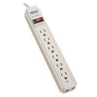 Tripp Lite 6 Outlet Surge Protector Power Strip, 4ft Cord, Tel/Fax/Modem Protection, RJ11, 20,000 Insurance (TLP604TEL)