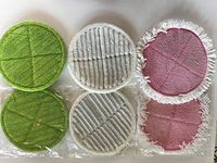 Sponge Producers Round Floor Replacement Pads- Pack of 6 - for Bissell SpinWave and Elicto Spin Mop