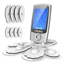 FDA Cleared Muscle Pain Tens Unit, Ohuhu Rechargeable 16 Modes and 12 Pads Muscle Stimulator, EMS Therapy Electric Massager for Back Shoulder Elbow Pain Relief Great Mother's Day Gift Ideal