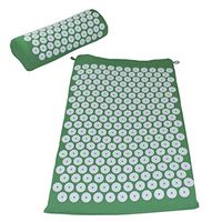 youeneom Acupressure Massage Mat- Bed of Nails Massage Pillow Pad - Full Body Massager Cushion, Massager Sleep Set for Nerve Pain | Sciatic Relief - Full Body | Hypoallergenic (Green)