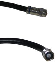 Black Point Products BS-055 25-Foot RG-6 Weatherproof Coax with Fittings, Black