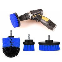 Power Scrubber Cleaning Kit DDSKY 3-Pack Drill Powered Brush with Quick Change Shaft - Perfect for Cleaning Kitchen, Bathroom, Shower, Grout, Floor, Tile, Corners (Blue)