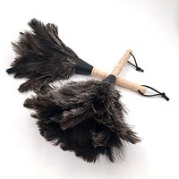 Ostrich Feather Duster for Cleaning,Wood Handle,13.4" (1)