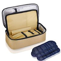 ALLCAMP Insulin Cooler Travel Bag for Diabetic Organize Medication with 4 Ice Pack and Insulation Liner (Khaki)